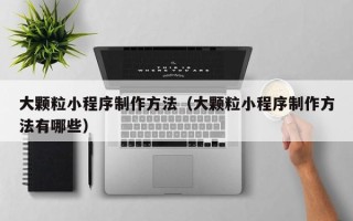 海口大颗粒小程序制作方法（大颗粒小程序制作方法有哪些）